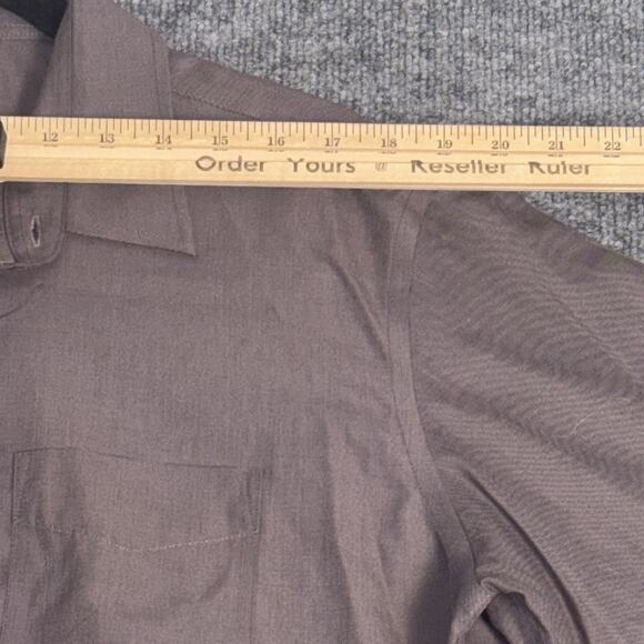 Untuckit Shirt Mens XL Gray Sangiovese Wrinkle Free Cotton Button Up Regular Fit - Picture 14 of 16